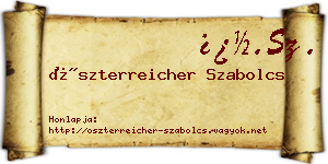 Öszterreicher Szabolcs névjegykártya